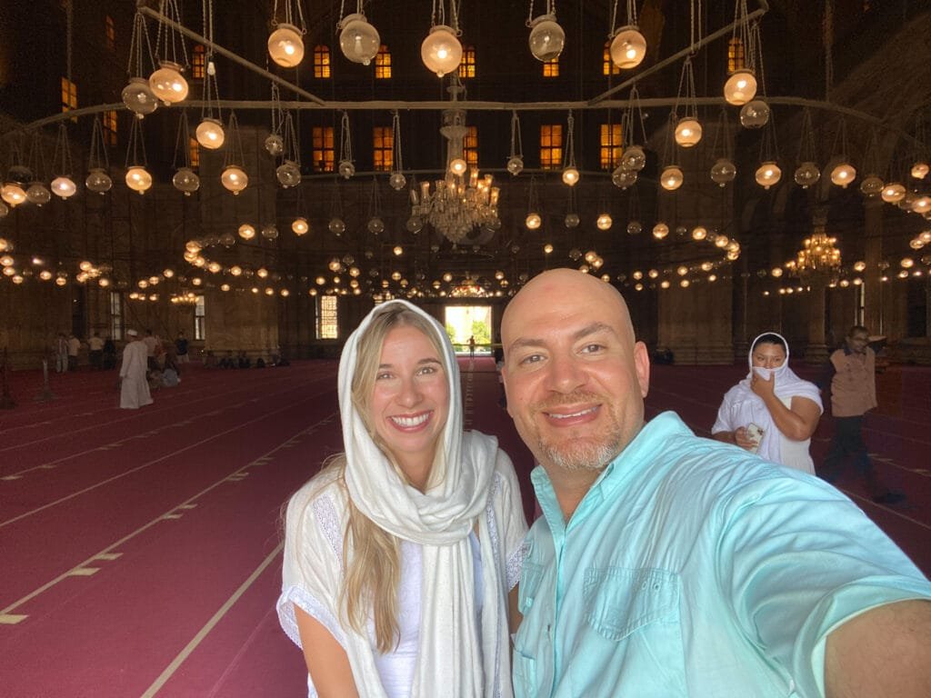 headcovering inside a mosque
