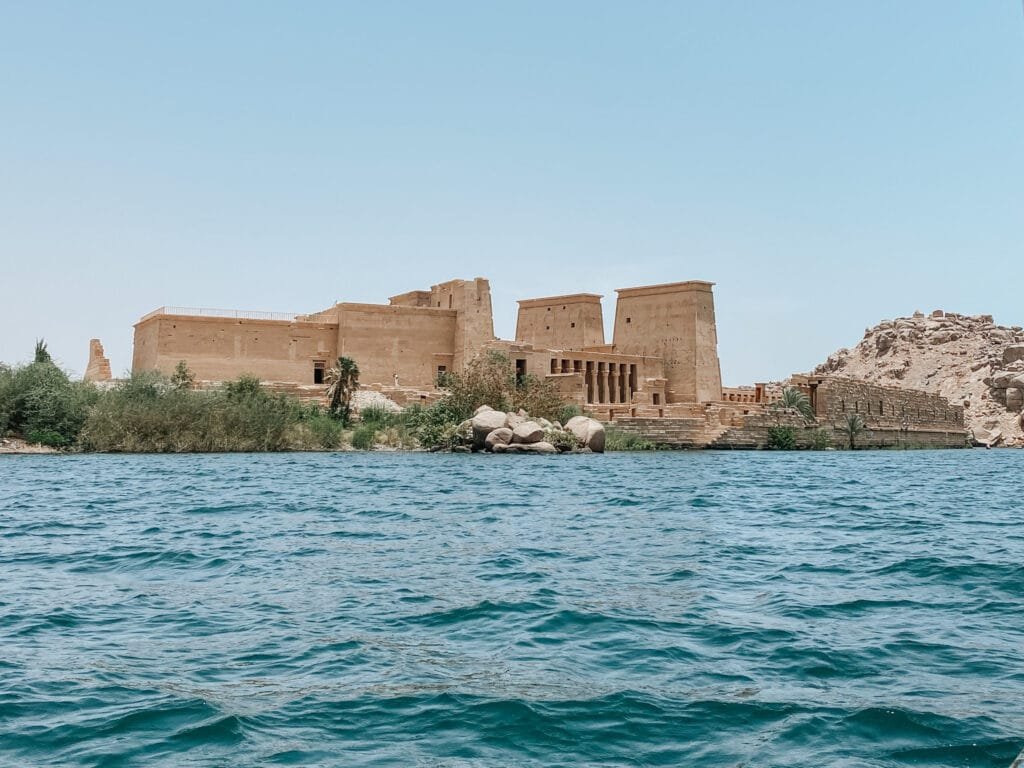 Viewing Philae Temple from the water