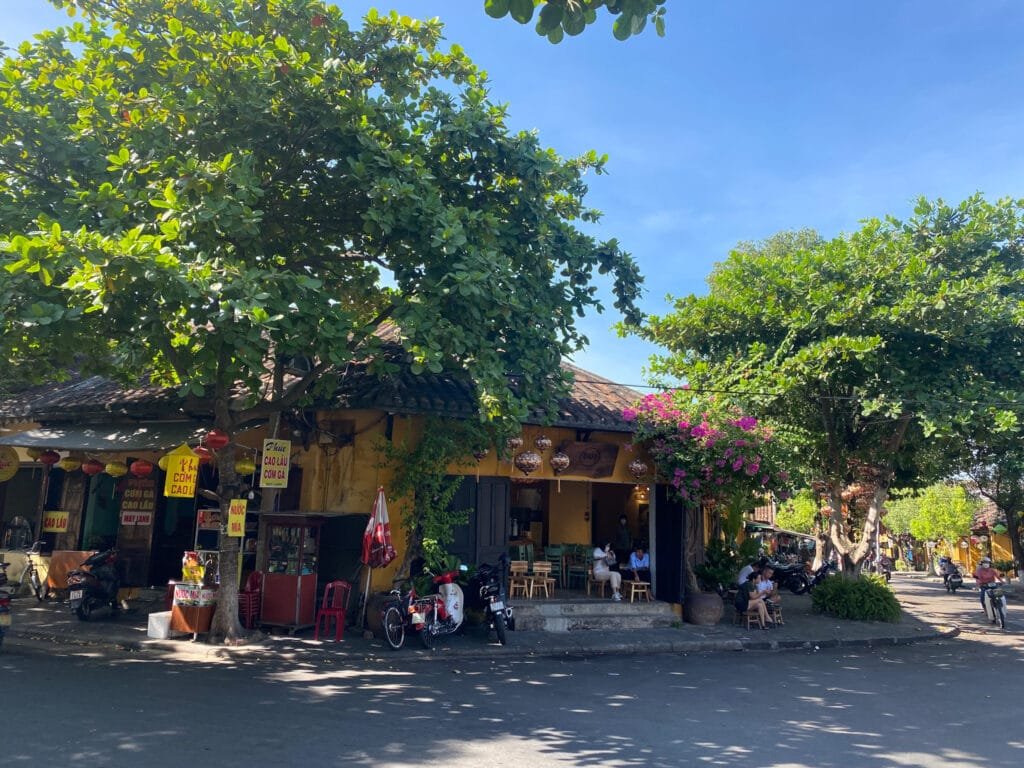 Walking the streets of Old Town and seeing all the beautiful old buildings, trees, and flowers. One of my favorite things to do in Hoi An.