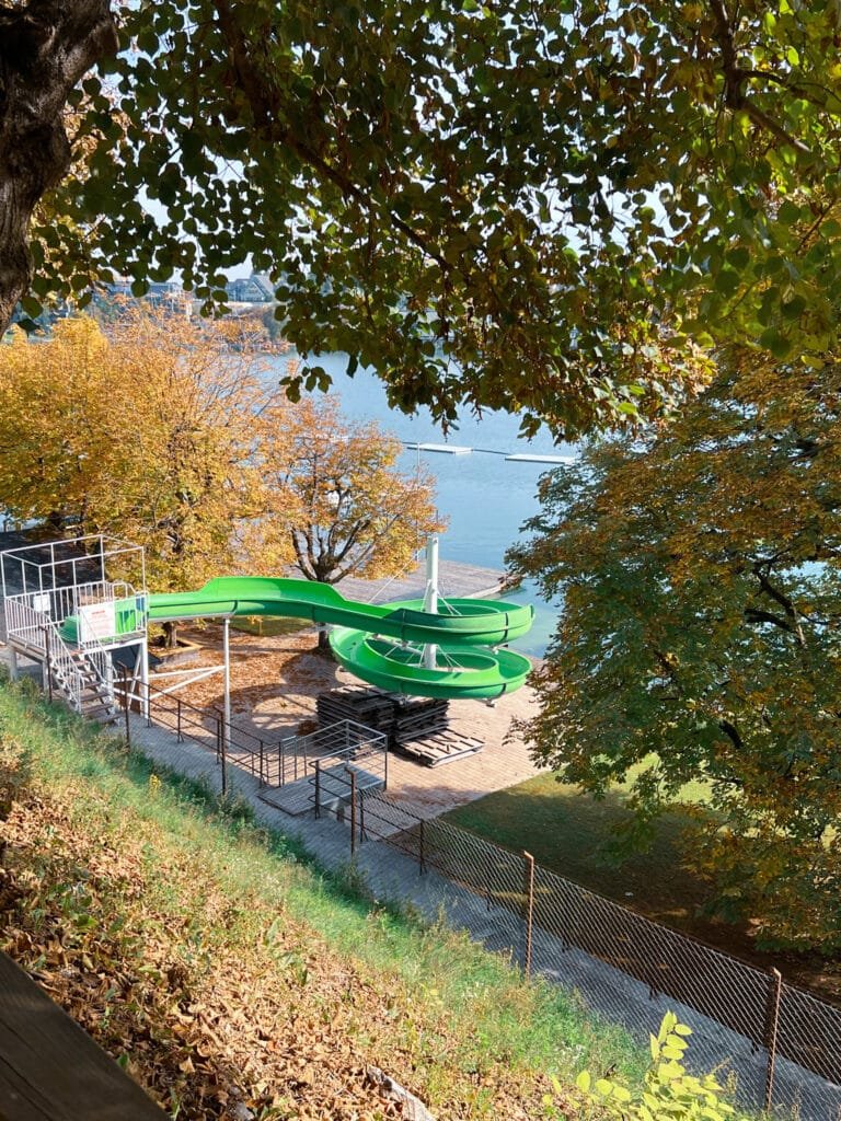 Waterslide on Lake Bled