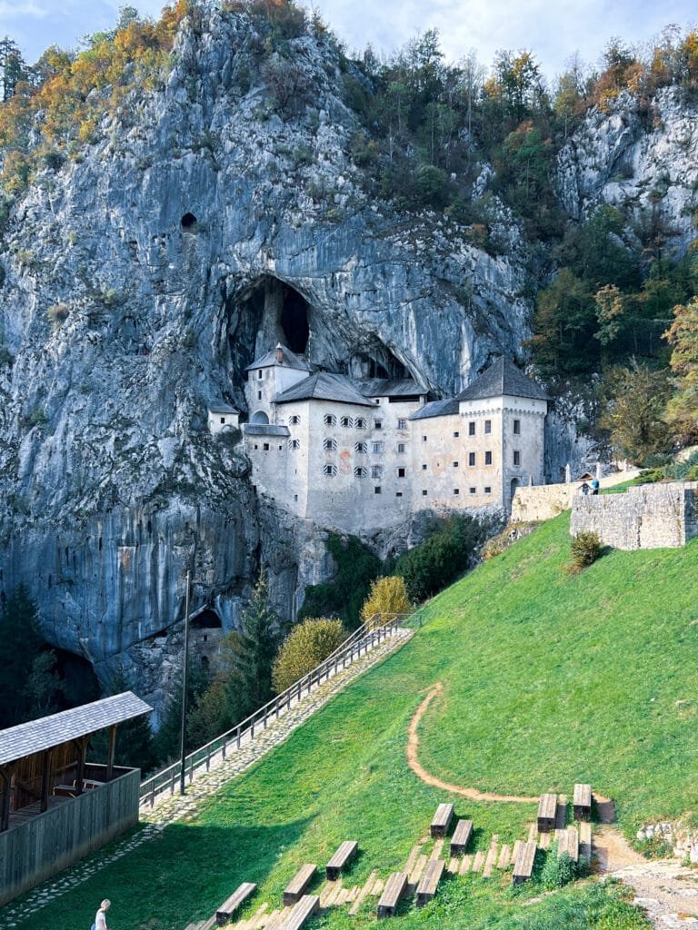 Stopping in Postojna to see Predjama Castle which is a castle that is built into a cliff. This is a must on a stop through a Slovenia and Croatia itinerary.